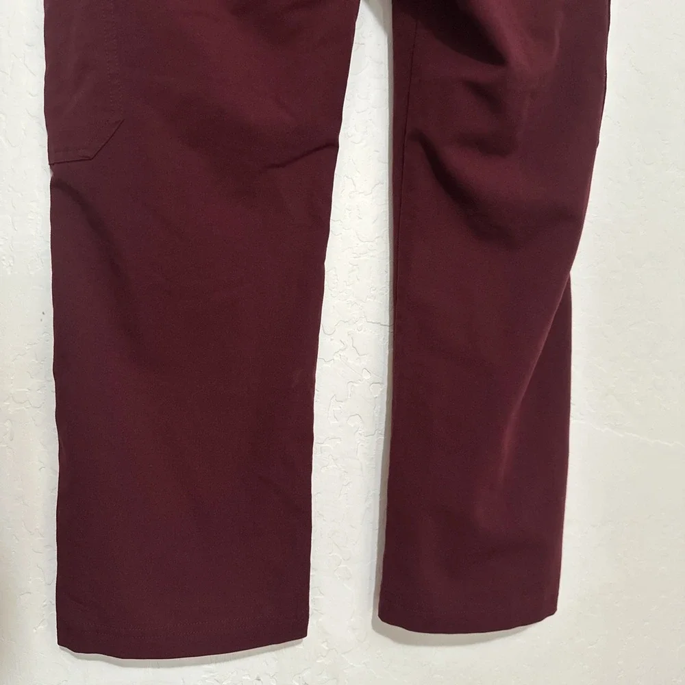 Figs Technical Collection Kade Wine Color Cargo‎ Scrub Womens Pants Sz M/S